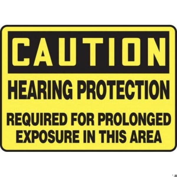 Accuform OSHA CAUTION SAFETY SIGN HEARING MPPE671XP MPPE671XP - main